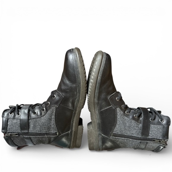 UGG Kesey Waterproof Leather And Wool Ankle Boots, BLK/Gray Women's 8.5 - Picture 5 of 7